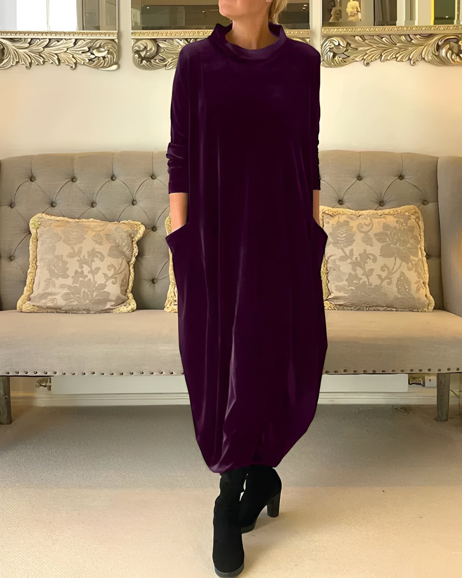 Lisette | Flowy Velvet Maxi Dress