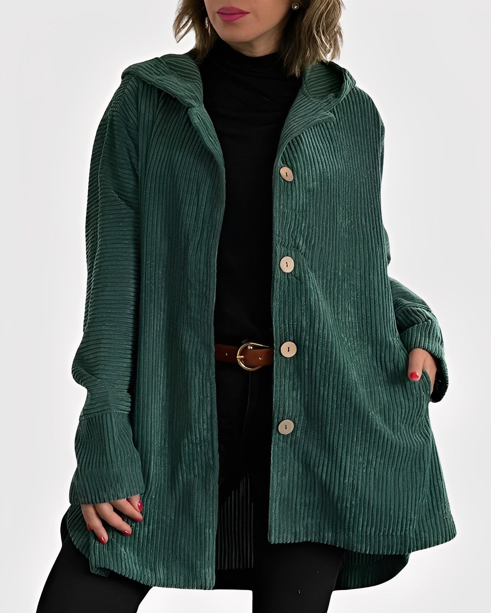 Renee | Corduroy Hooded Jacket