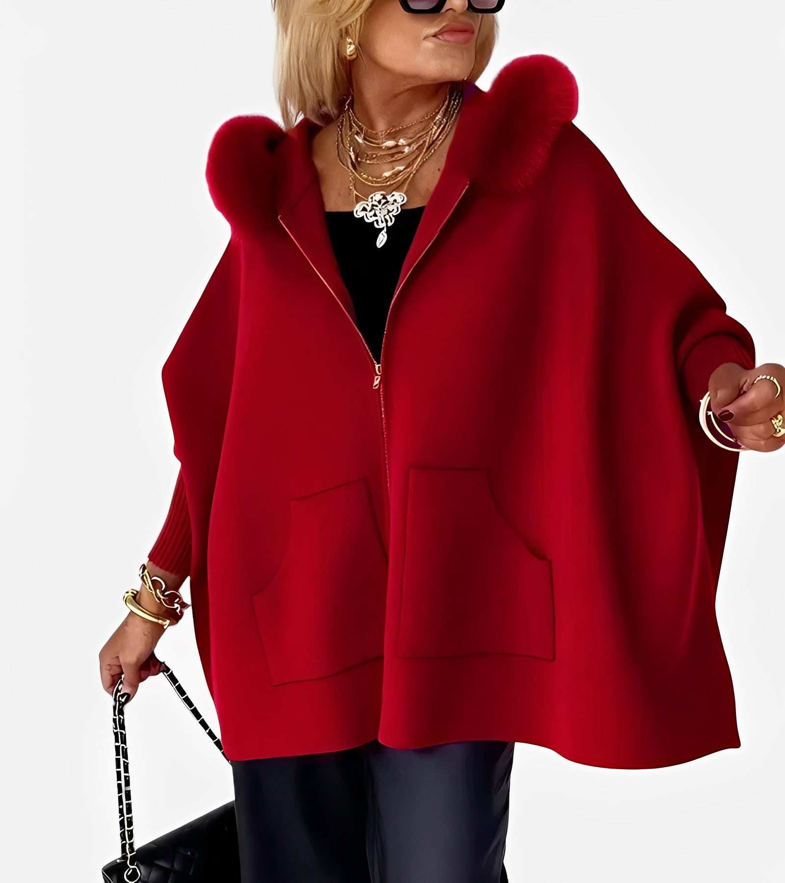 Diana | Casual Hooded Coat with Fur Collar