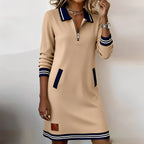 Kait | Chic Long Sleeve Cotton Dress