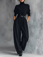 Carisse | Elegant Turtleneck Jumpsuit