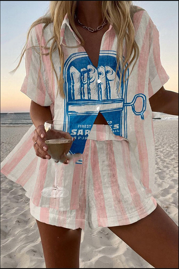 Tessa™ | Duet lniany Sardine Breeze