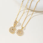 AISHA™ - Elegant 2-Pack Initial Letter Pendant Necklaces