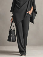 Claudia | Elegant Drape Two-Piece Set