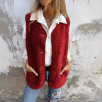 Rhea | Button-down Short Warm Vest